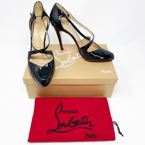 Christian Louboutin Shoes - Christian Louboutin Triclo 100mm Black Patent Leather Heels